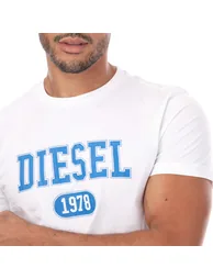 Men's Diesel T-DIEGOR T-Shirt in White - 2