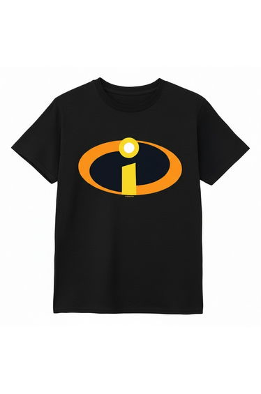 Incredibles Girls Logo Cotton T-Shirt - Black