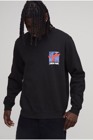 Regular Linkin Park License Print Sweatshirt - black
