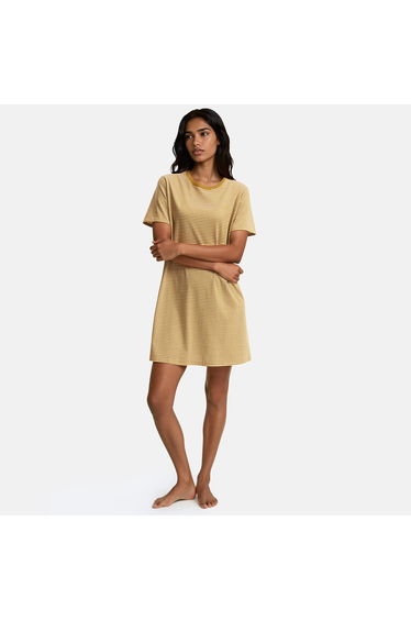 Finely Striped Cotton Jersey Nightshirt
