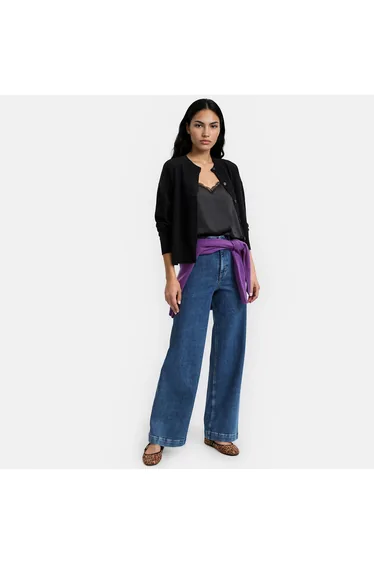 Wide Leg Jeans with High Waist