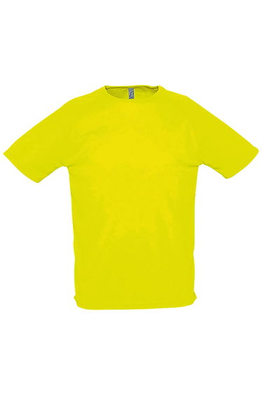 SOLS Mens Sporty Short Sleeve Performance T-Shirt - Neon Yellow