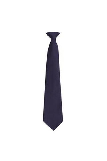 Premier Mens Fashion ”Colours” Work Clip On Tie - Navy