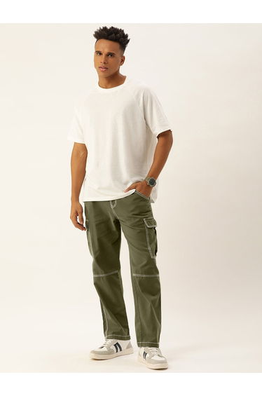 Men Relaxed Fit Cargo Trousers