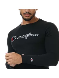 Men's Champion Rochester Long Sleeve T-Shirt in Black - 5