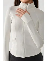 Fitted Knitted Turtleneck Active Top - 3