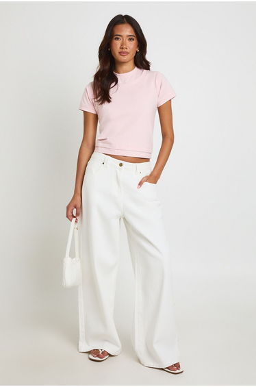 Soft Cotton Layered Baby T-Shirt - baby pink