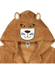 Fleece Hooded Bathrobe - 4