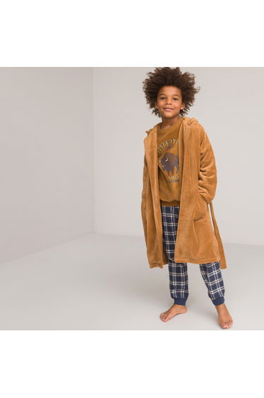 Fleece Hooded Bathrobe