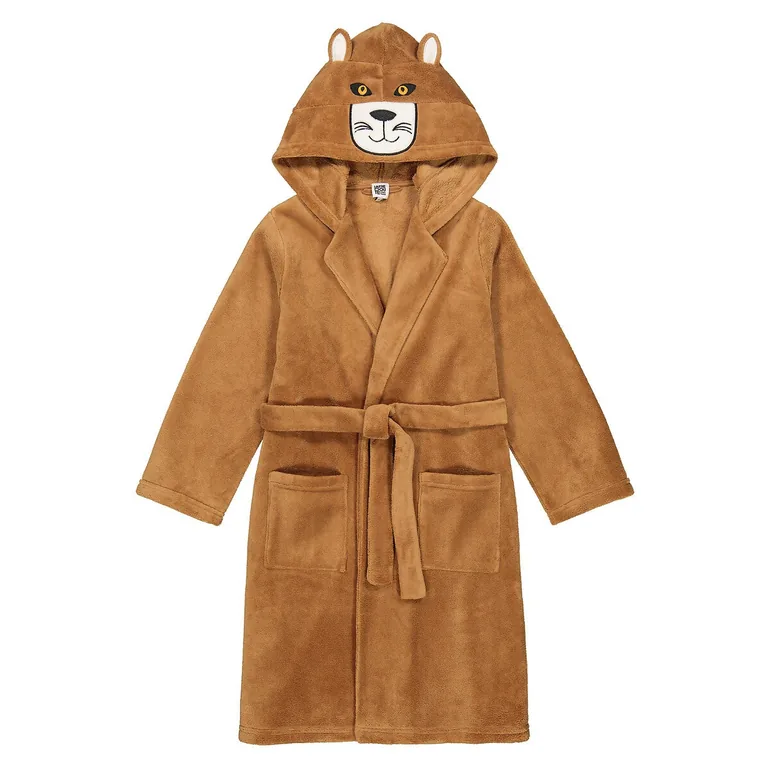 Fleece Hooded Bathrobe - 2