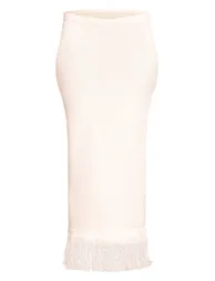 تنورة بريتي ليتل ثينق بلون كريمي ماكسي بقصة مستقيمة - 4