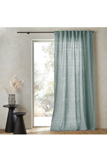 Private Ruffled Washed Linen Curtain