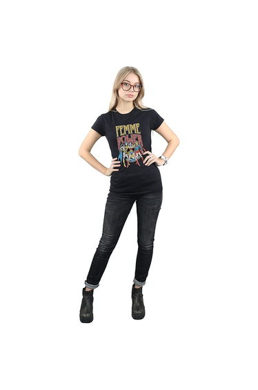 DC Super Hero Girls Womens/Ladies Femme Power Cotton T-Shirt - Black