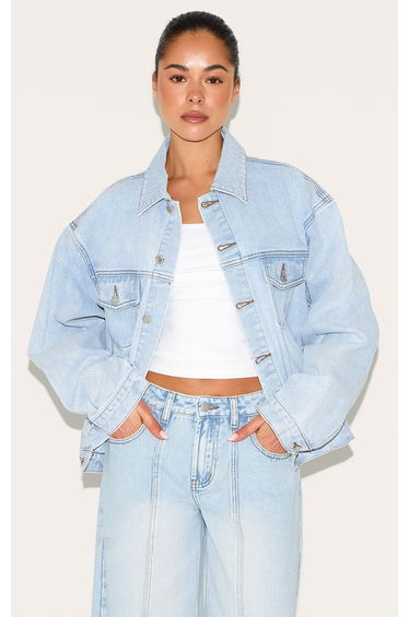 Light Blue Wash Oversized Classic Denim Jacket