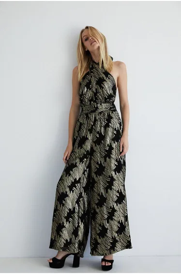 Sparkle Halter Neck Jumpsuit