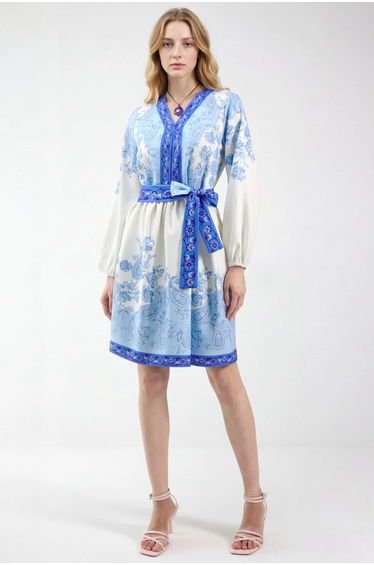 MSN Patterned A-line mini dress