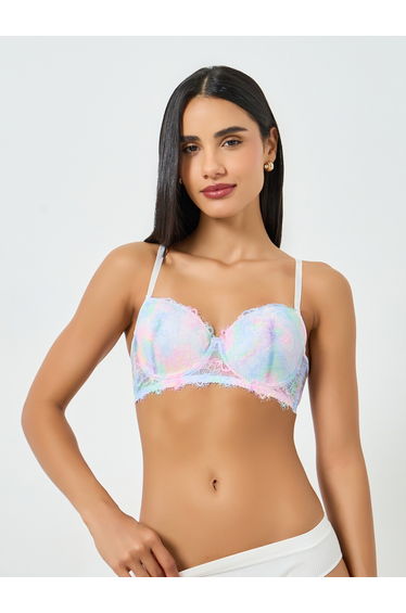 Multi Lace Padded Wired Bra