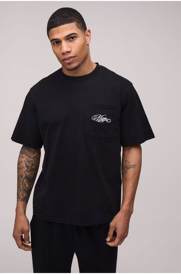 Relaxed Fit Pocket T-shirt - black