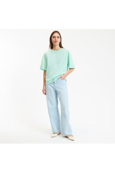 Loose Fit T-Shirt with Crew Neck and Short Sleeves