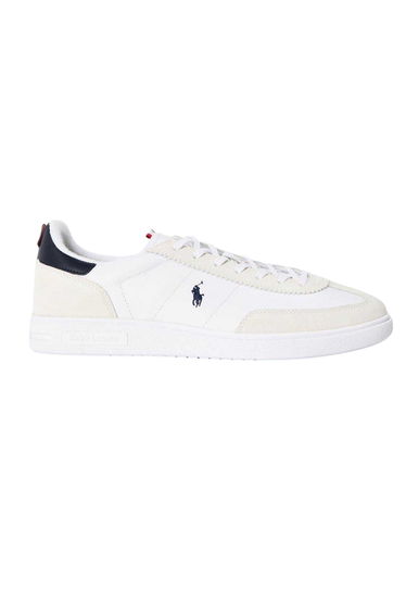 Ralph Lauren Mens Bedford Leather Trainers - White