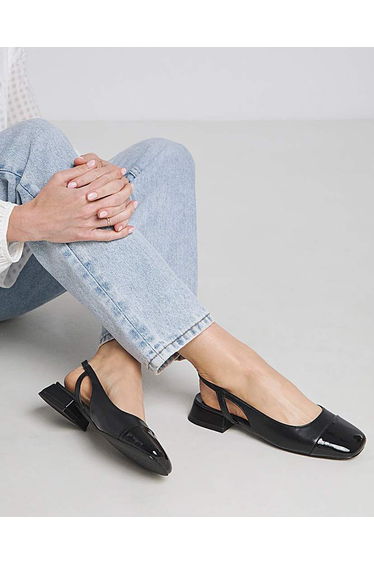 Slingback Toe Cap Shoes Ex Wide Fit