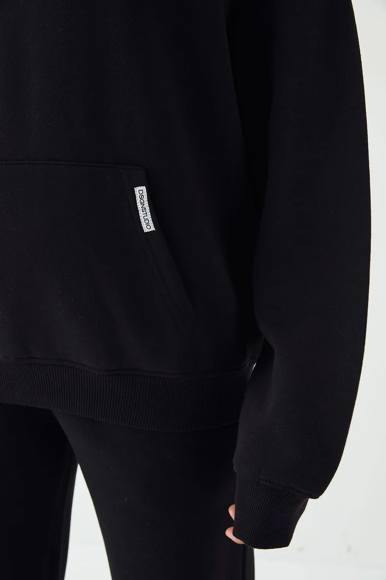 DSGN Studio Oversized Over The Head Hoodie - black - 3