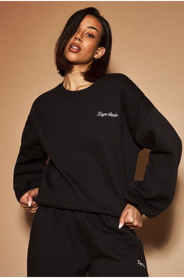 DSGN Studio Boxy Crew Neck Sweatshirt - black