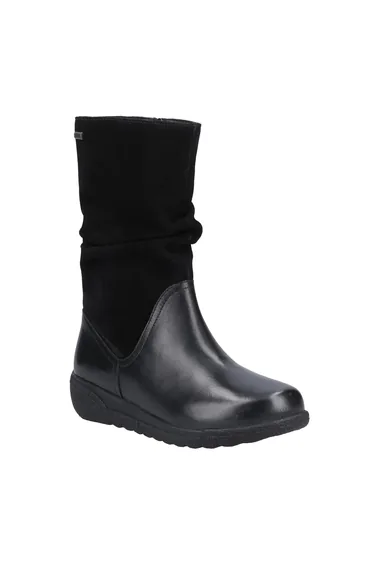 Fleet & Foster Womens/Ladies Starling Leather Mid Boots - Black