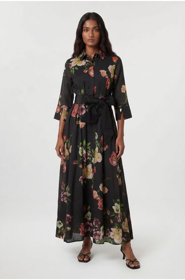 Floral Woven Shirt Dress