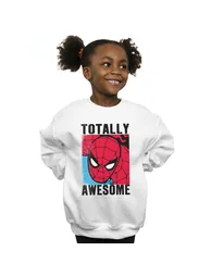 Marvel Girls Spider-Man Totally Awesome Sweatshirt - White - 1