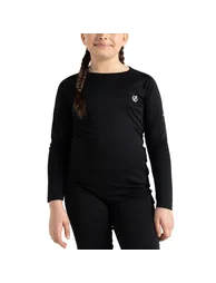 Dare 2b Kids Elate II Warm Long Sleeve T-Shirt Bottoms Baselayer Set - Black - 2