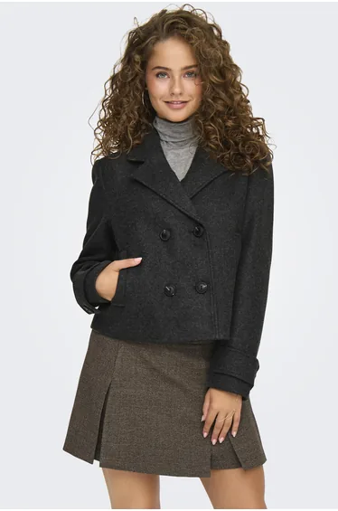 Short gray wool jacket