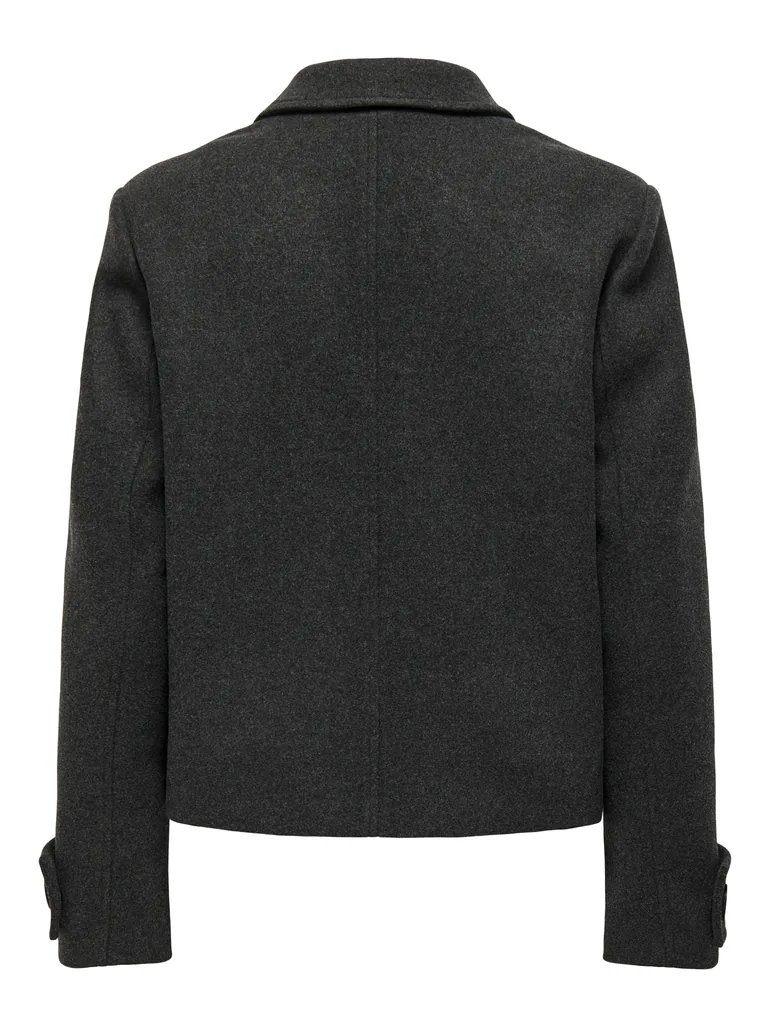 Short gray wool jacket - 4