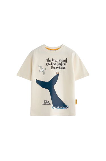 The Snail & The Whale Childrens/Kids Short-Sleeved T-Shirt - Beige