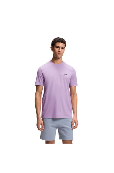 Boss Mens Tchup Logo Oversized T-Shirt - Purple