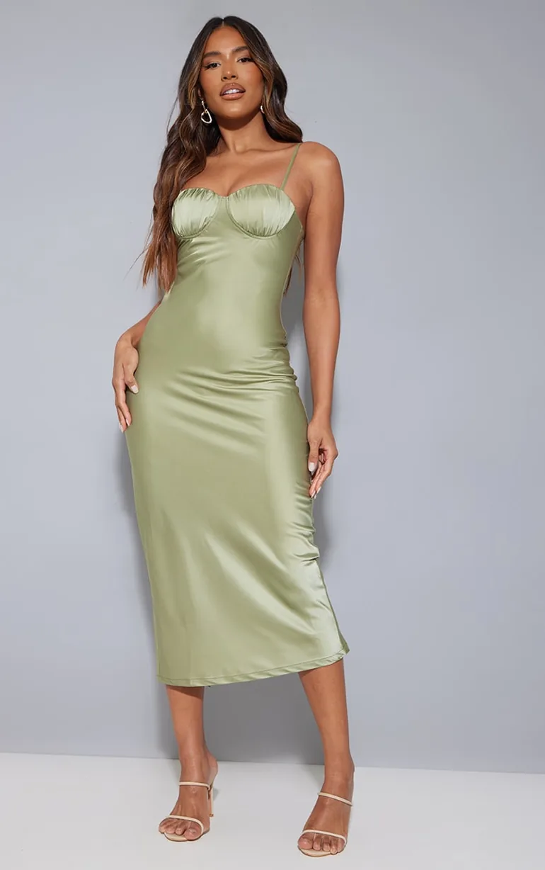 sage green strappy dress Velvi - Sutton Slip Dress - Sage
