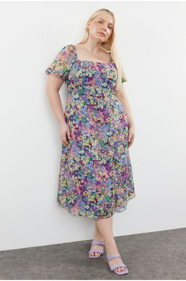 Chiffon Woven Plus Size Dress