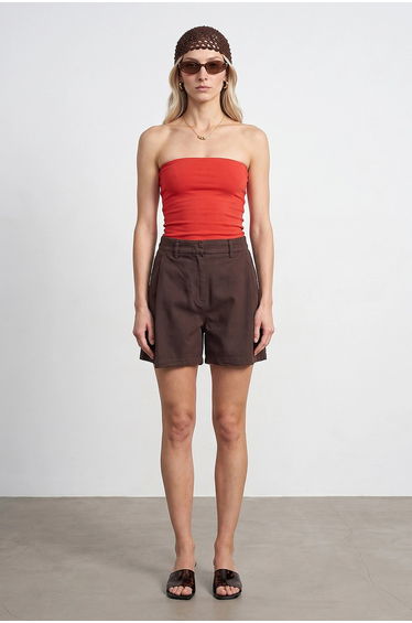 DILVIN High-Waist Wide-Leg Woven Shorts