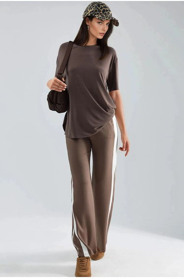 Modal Touch Contrast Detail Pants Bersan Collection