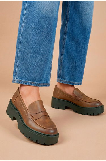 Faith: Thea Faux Leather Chunky Loafers