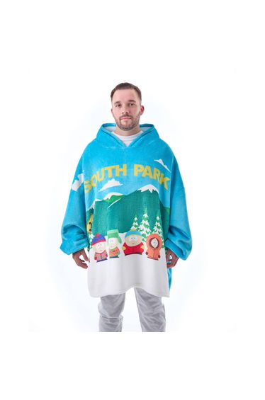 South Park Mens Hoodie Blanket - Blue