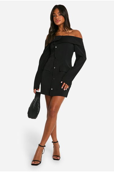 Bardot Blazer Dress - black