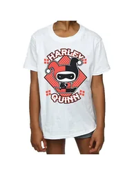 Harley Quinn Girls Chibi Cotton T-Shirt - White - 1