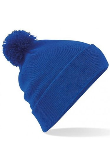 Beechfield Unisex Original Pom Pom Winter Beanie Hat - Bright Royal
