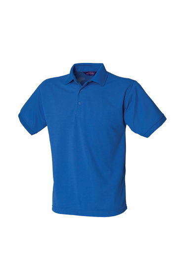 Henbury Mens Polycotton Heavy Polo Shirt - Royal Blue