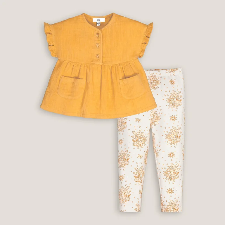 Cotton Blouse/Leggings Outfit - 2