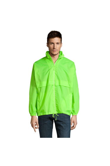 SOLS Surf Windbreaker Lightweight Jacket - Neon Green