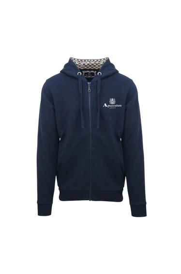 Aquascutum Mens Active Full Zip Hoodie - Navy