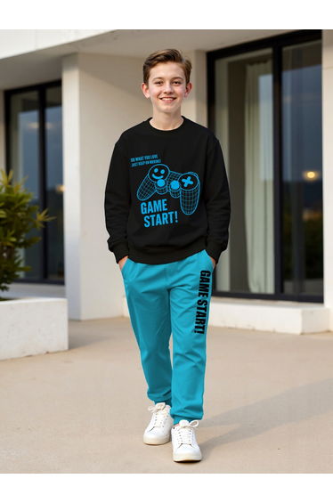 Teens Game On Graphic Sweatshirt and Joggers Set