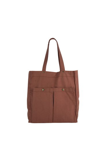 Kimood Washed Cotton Tote Bag - Washed Russet